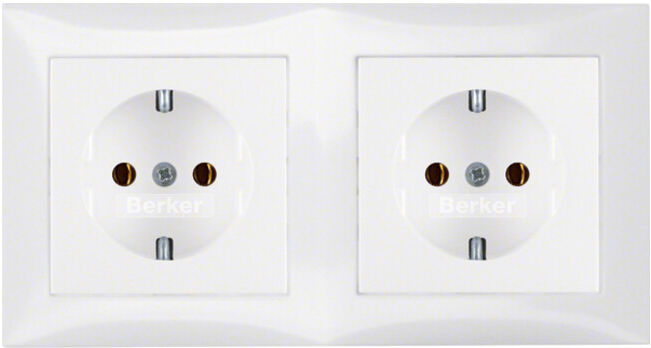 Berker Combinaison 2x poussoir à bascule avec cadre 47208989 (47208989)