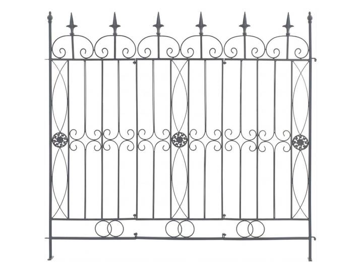CLP Gartenzaun Metall Anthrazit, 124x116 cm, Sonnen- & Sichtschutz, Sichtschutz Garten