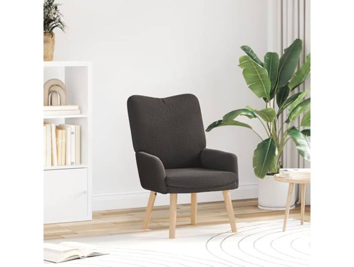 HEFZGDB Ergonomischer Relaxsessel Dunkelgrau aus Wollähnlichem Stoff mit Stabiler Bauweise für Wohnzimmer und Schlafzimmer, Langlebiger Holzrahmen und Texturierter Oberfläche