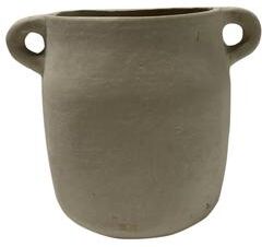 BIDK Home "Paper Mache Vase Eco Mix White H 8.1"" & Dia 6.7"" - White"