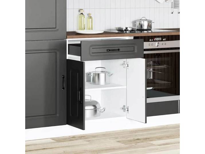 Armoire de cuisine - - Meuble de cuisine - Bois ingénierie - Noir - 60x46x81 5 cm 554trl41w