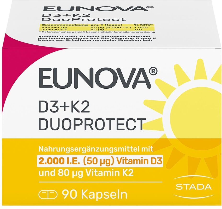 Eunova DuoProtect Vitamin D3+K2 2000IE/80UG