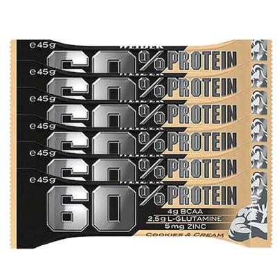 Weider 60 % Protein Bar, Cookies-Cream 6x45 g Riegel