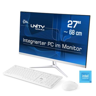CSL All-in-One PC "Unity F27-ALS N200 Windows 11", weiß, Windows 11 Home,64bit, 27 ″, 8 GB RAM 1.000 GB SSD, Desktop-PCs