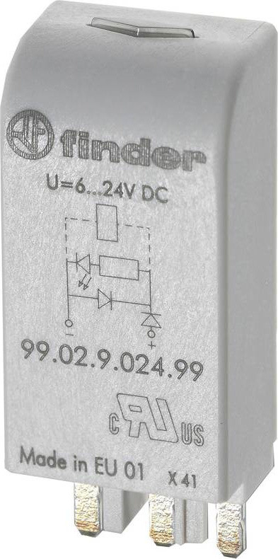 Finder Zoekmodule met diode, 28...60 VDC (99.02.9.060.99)