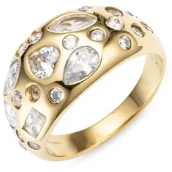 STEFFEN SCHRAUT Ring 24 Zirkonia Schliffmix Edelstahl