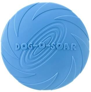 Inspired Finds Interactive Silicone Flying Disc Dog Toy For Fetch & Puppy Training blue 5.91 In