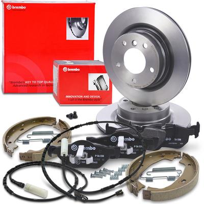 Brembo Bremsscheiben +Bremsbeläge +Kontakt +Bremsbackensatz hinten [Hersteller-Nr. 41171666] für BMW