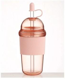 Uplift Essentials 630ml Straw Water Bottle With Lid Reusable Drink Cup pink