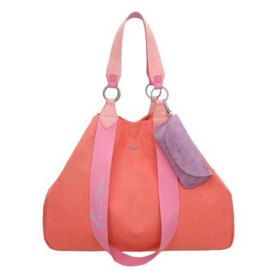 Henkeltasche FRITZI AUS PREUSSEN "Izzy", Damen, Gr. B/H/T: 16cm x 36cm x 50cm, orange, Baumwolle, unifarben, Taschen, aus veganen Materialien