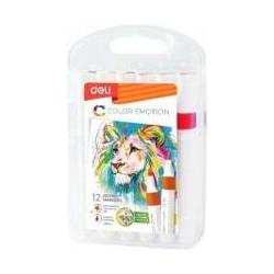 Deli Acrylmarker, 12 Farben (64703120)