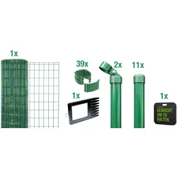 Alberts® Schweißgitter Fix-Clip Pro® Komplettset 15 - 100 Meter zum Einbetonieren Grün 810 mm 25_m