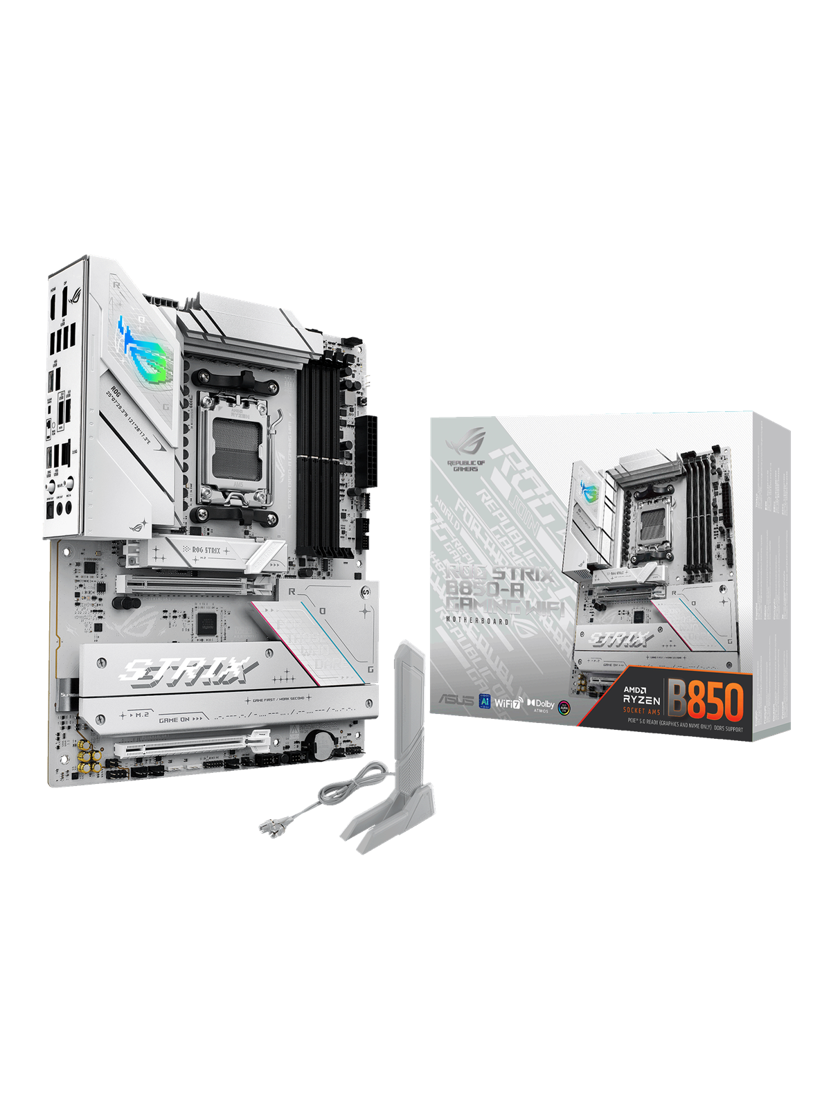 ASUS ROG STRIX B850-A GAMING WIFI Mainboard - AMD B850 - AMD AM5 - DDR5 RAM - ATX