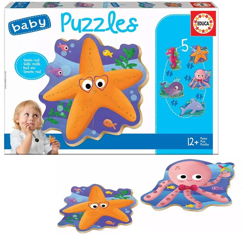 Coffret de 5 Baby Puzzles Animaux aquatiques - Educa