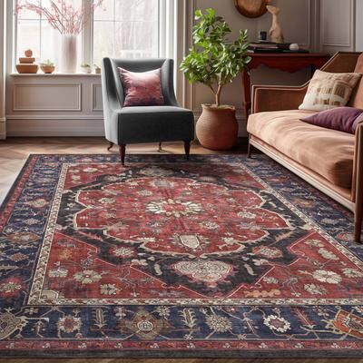 Well Woven Apollo Serapi Jaipur Vintage Medallion Flat-Weave Area Rug
