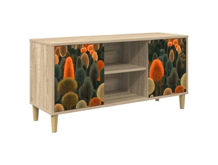 Makastle TV-Schrank 102x33x50 cm Sonoma Holzwerkstoff