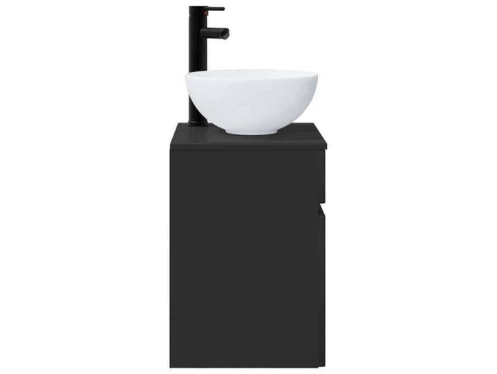 Meuble sous lavabo - - Meuble lavabo - Bois ingénierie - Noir - Avec lavabo - 39x35x63 cm 988jju69v