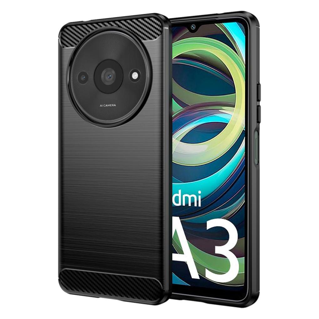 Techsuit - Carbon Silicone - Xiaomi Redmi A3 / Redmi A3x - Black (Xiaomi Redmi A3) (56345464)