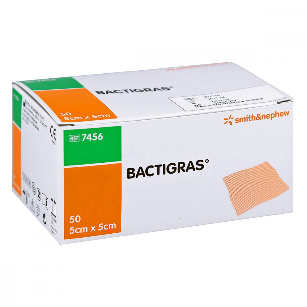 Smith & Nephew GmbH Bactigras antiseptische Paraffingaze 5mx5cm 08407362