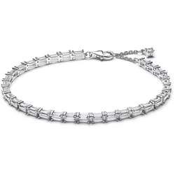 Pandora 595081C01 Damen-Armband Silber Baguette Tennis-Armband, 20 cm