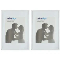 Relaxdays 24 x Bilderrahmen 20x30 cm Weiß,Transparent