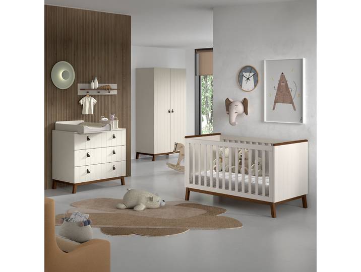 Babyzimmerset Sezane 4-teilig 99cm Weiß/Beige
