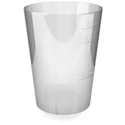 VEPATIM 400x Einweg-Schnapsglas 5cl mit Eichstrich bei 2cl+4cl+5cl PS transparent