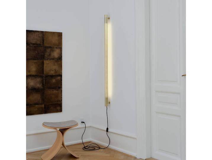 Design wandlamp Radent, messing / goud, Woon-/ Eetkamer, metaal, Wandlamp design