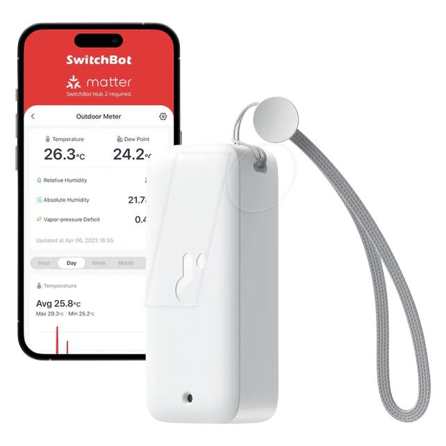 SwitchBot Outdoor Meter IP65 Thermometer Innen/Aussen weiss (W3400010)
