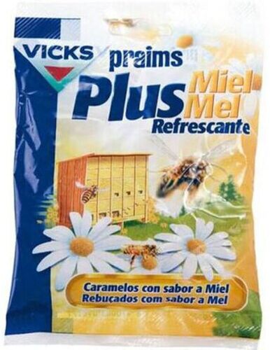 Vicks Praims Plus Caramelos Miel Refrescante Bolsa 72 gr