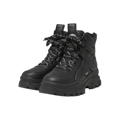 Stiefel BUFFALO "Buffalo VENOM MID - VEGAN NAPPA", Damen, Gr. 37, schwarz, Kunstfaser, unifarben, Schuhe Stiefel