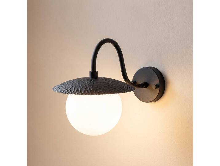 Wandleuchte Anemon Opviq, dimmbar, schwarz, für Wohn- / Esszimmer, Metall, Wandlampe