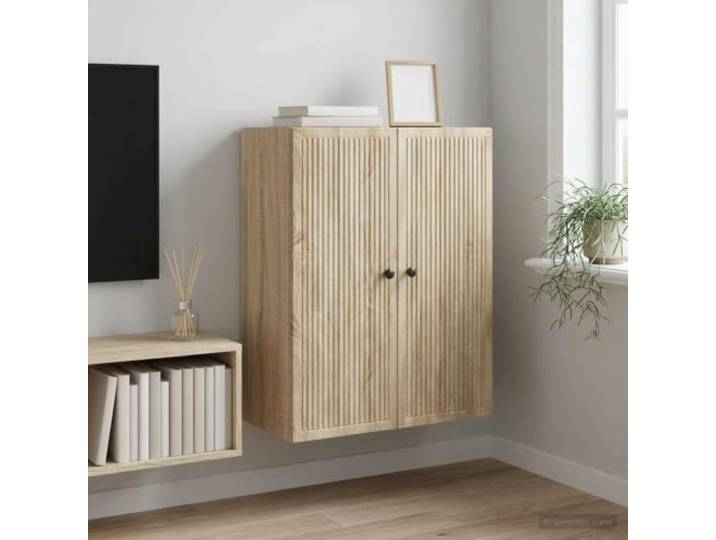 VIHHQGC Wandschrank Sonoma-Eiche 66 x 34,5 x 90 cm Holzwerkstoff Holzwerkstoff, Vintage-Stil, Regalflächen, pflegeleicht, rechteckiges Design
