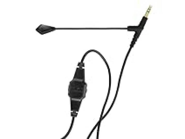 V-Moda Micro BoomPro pour Gaming & Communications Filaire - Jack 3,5 mm Perchette Flexible Contrôleur clipsable avec Bouton Mute & molette de Volume Noir