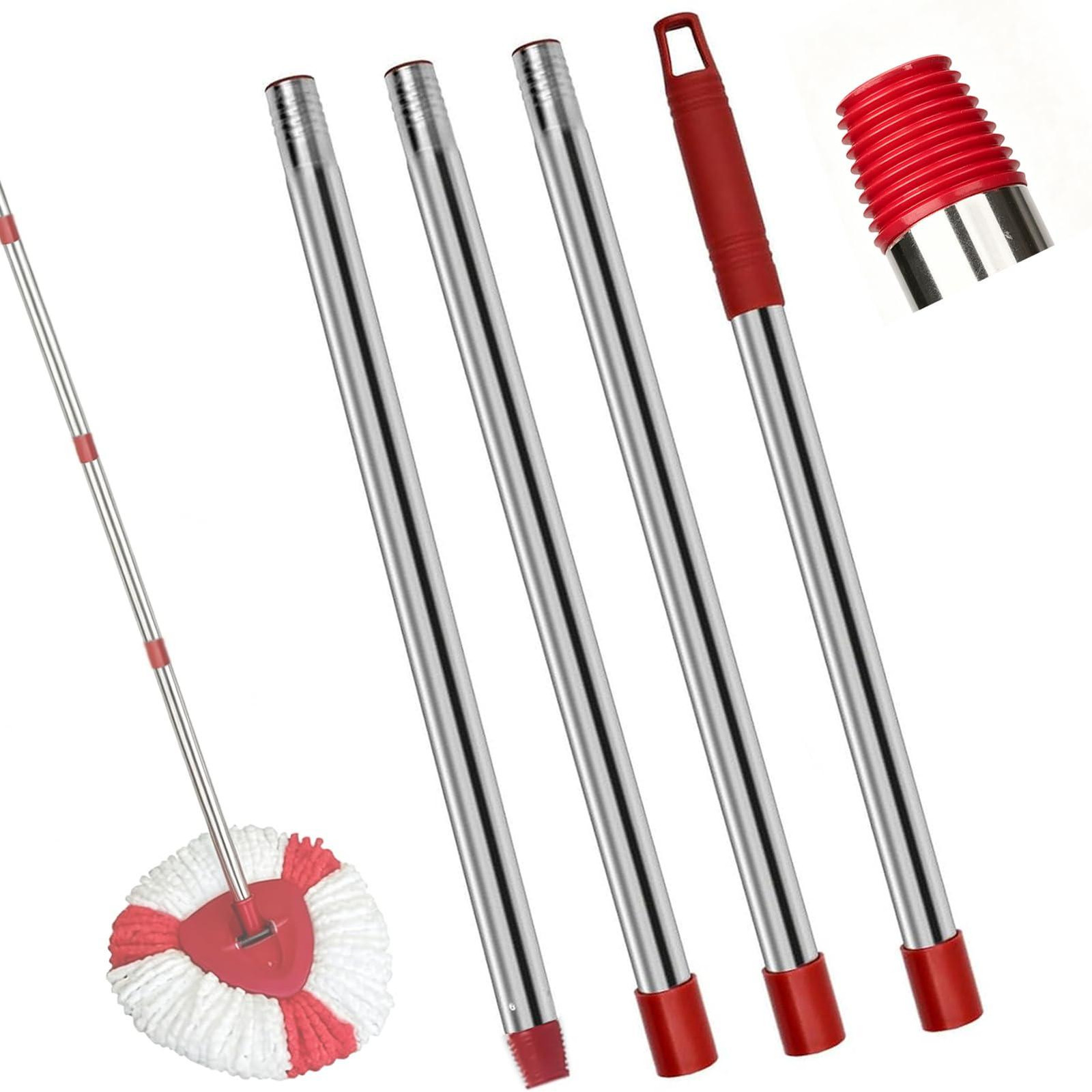 Dripio Telescopische steel voor dweil, roestvrij staal, 4-delig, 39 cm