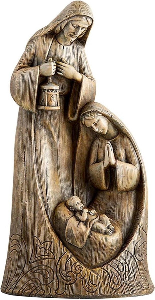 Heilige Familie Beeld - Brons - Kerstversiering voor op tafel