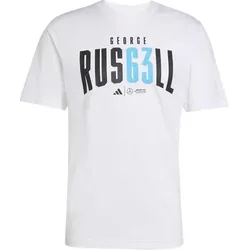 ADIDAS Herren Shirt Mercedes - AMG Petronas Formula One Team George Russell, Größe XXL in Weiß Weiß