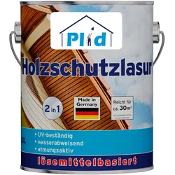 Plid, Holzschutz + Holzpflege, Holzschutzlasur 2,5l, für ca. 30m2 / Holzlasur Holzschutz Holzgrundierung (Kiefer, 2.50 l)