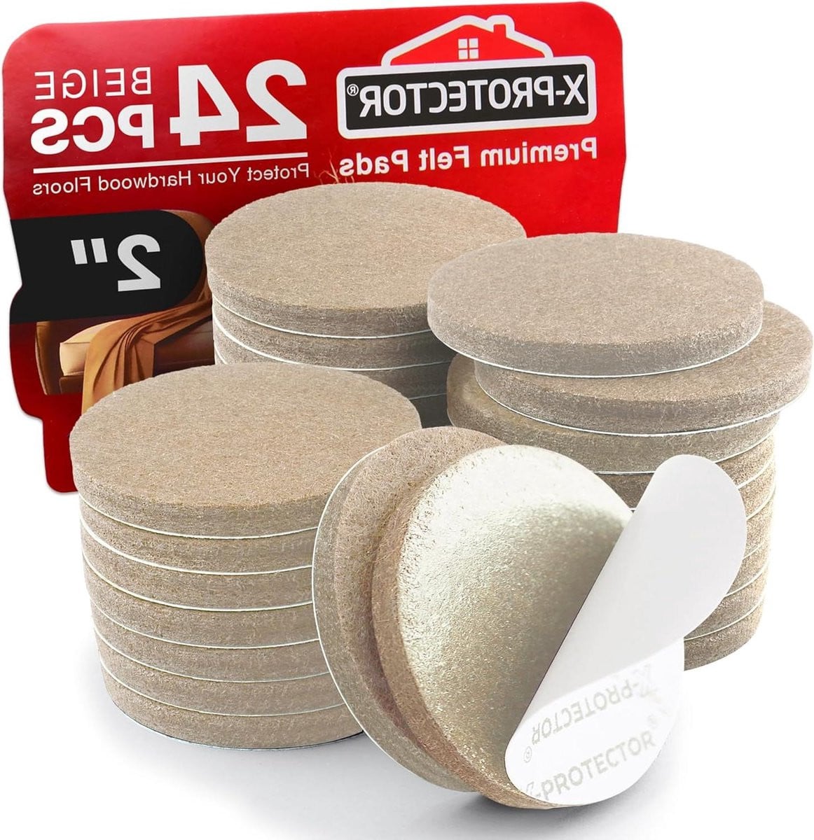 Meubel Viltjes Vloerbeschermers Grijs - 24 stuks - 50 mm