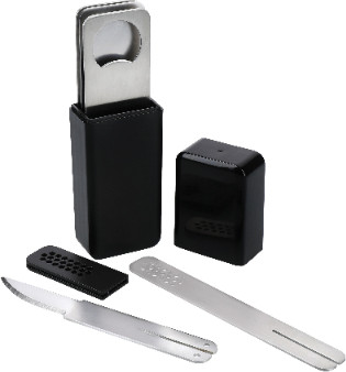 BarCraft compacte gereedschapset van roestvrij staal in cadeauverpakking
