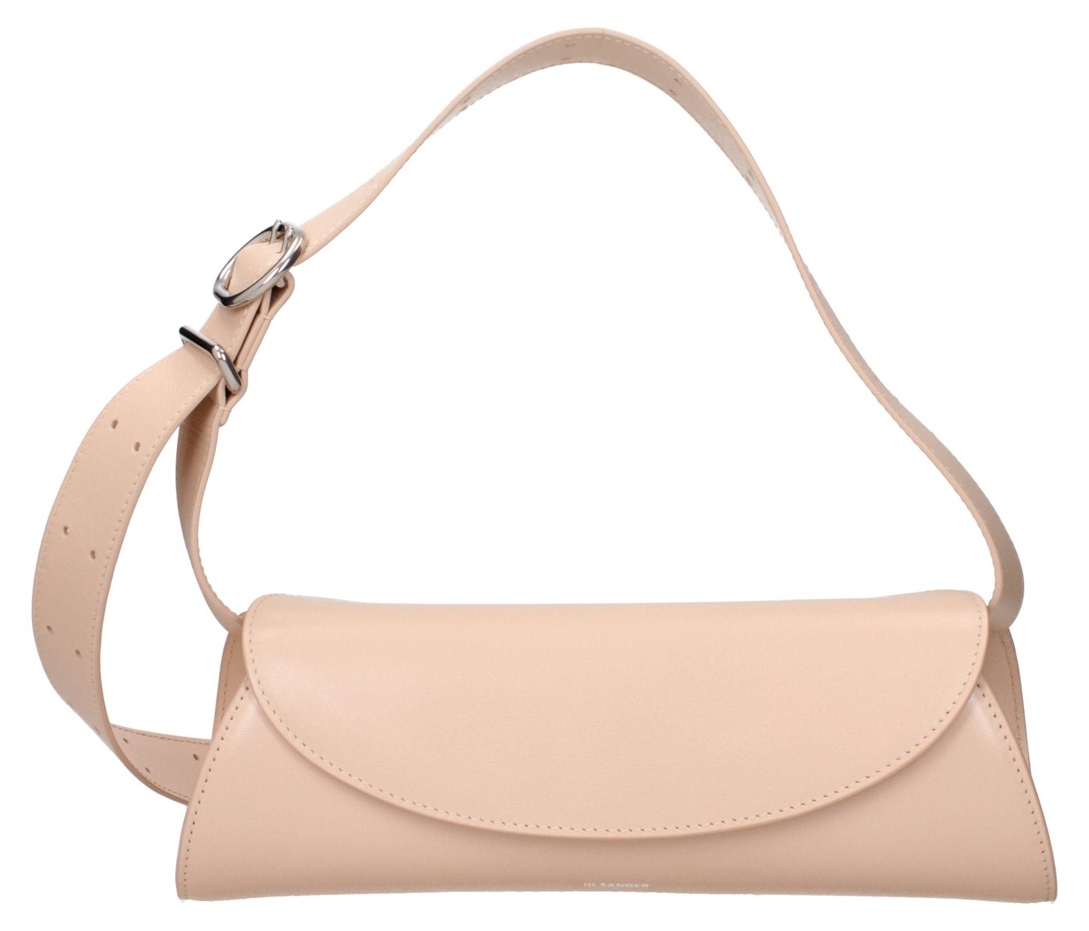 Jil Sander Cannolo Small rose Kalbsleder Umhängetasche