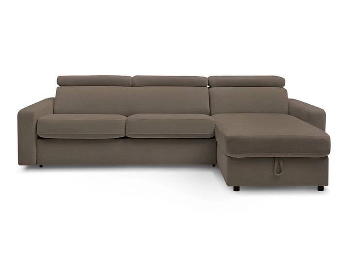 Ecksofa BOBOCHIC MONACO Stoff rotbraun