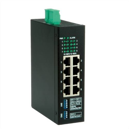 Roline Industrie Gigabit Switch, 8x RJ-45
