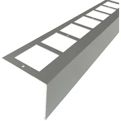 Balkonprofil L-Form Aluminium silber (H= 75 mm)