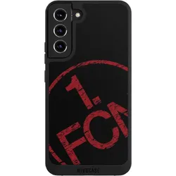Nivocase Handyhülle für Samsung Galaxy S22+ Hülle NIVOpure Case Schwarz 1. FCN Fanartikel Textur (Samsung Galaxy S22+), Smartphone Hülle, Schwarz