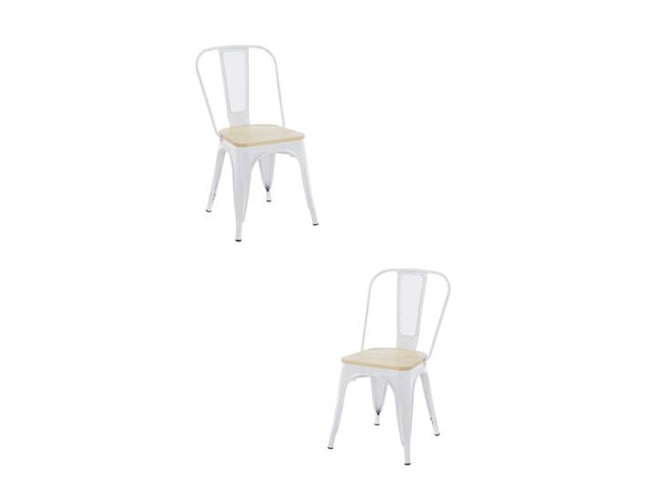 2er Set Valix Naturholz Stühle - Weiß