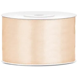 25x Satinband, creme, 38mm/25m
