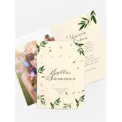 Einladung zum Sommerfest selbst gestalten mit Spruch und Fotos im Onlinedesigner bei Meine-Kartenmanufaktur.de
