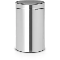 brabantia Touch Bin Matt Steel 10+23l Edelstahl Transparent
