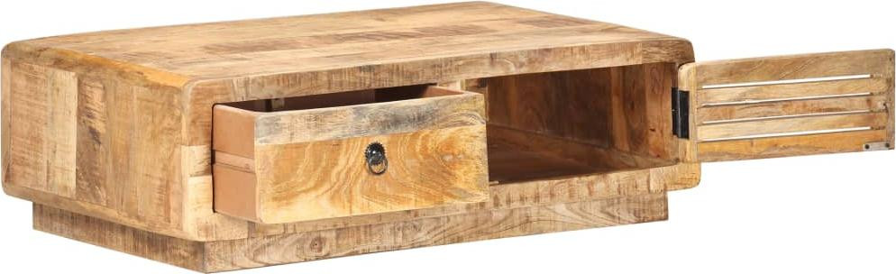 vidaXL Salontafel van ruw mangohout, B/D/H: 90 x 60 x 29 cm